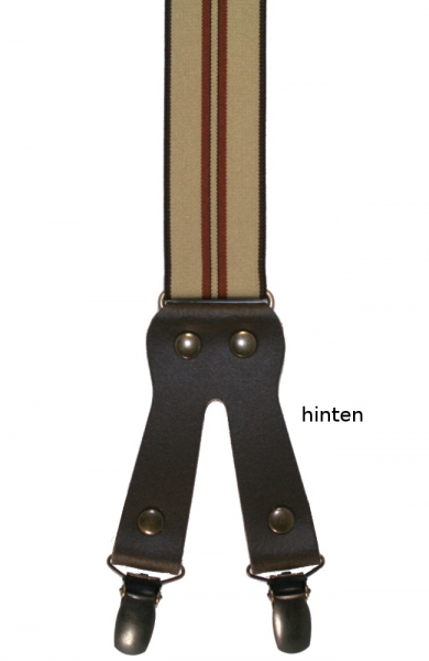 sandfarbener Hosenträger 4828 mit Streifen